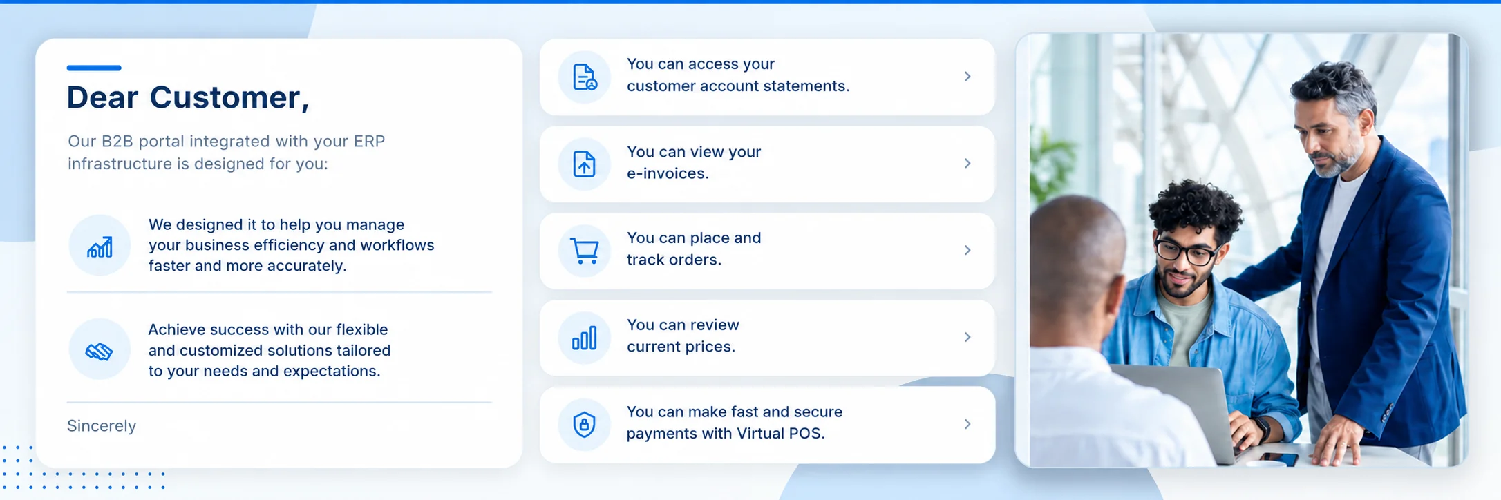 SAP B2B portal header