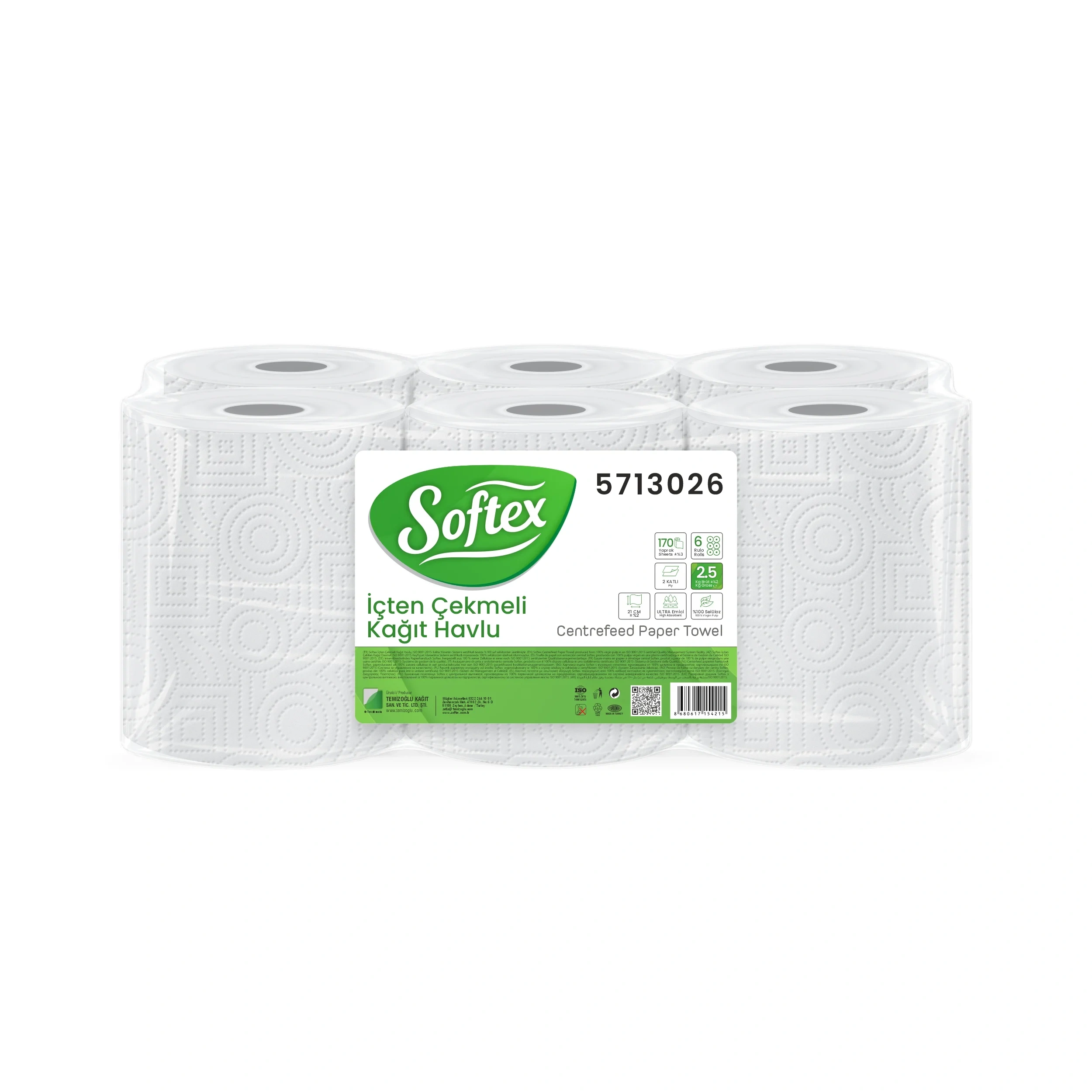 Softex Internal Pull Paper Towel 6-Roll