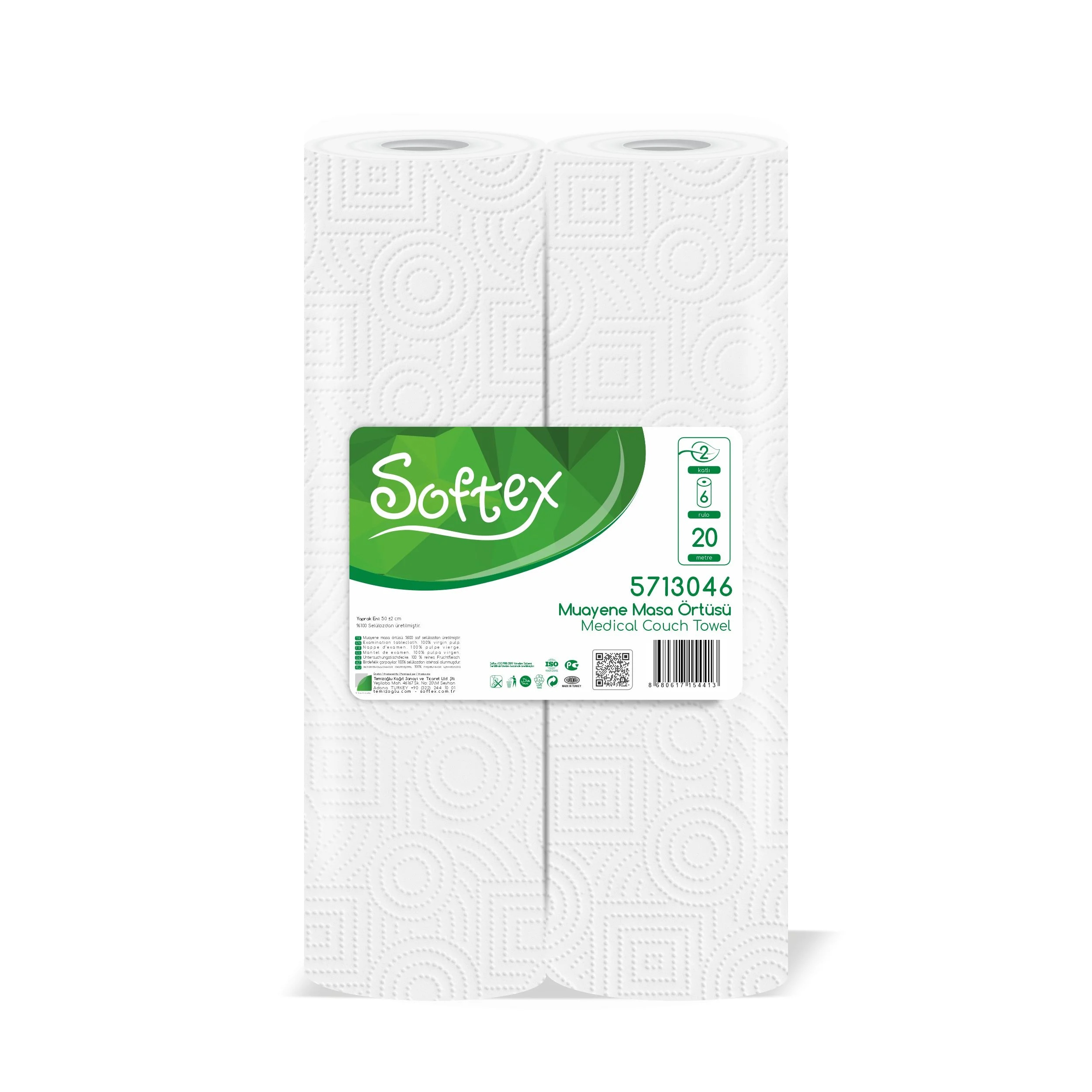 Softex muayene masa örtüsü 20 metre 6 rulo