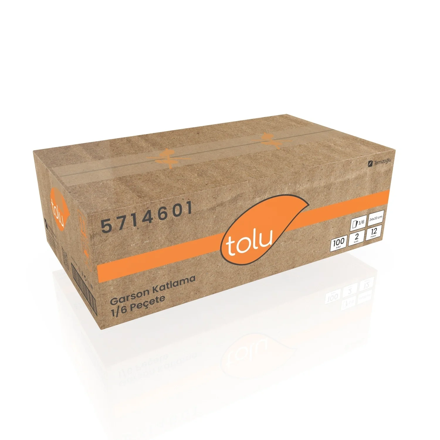 Tolu 1/6 Garson Katlama 24x33 cm 100'lü