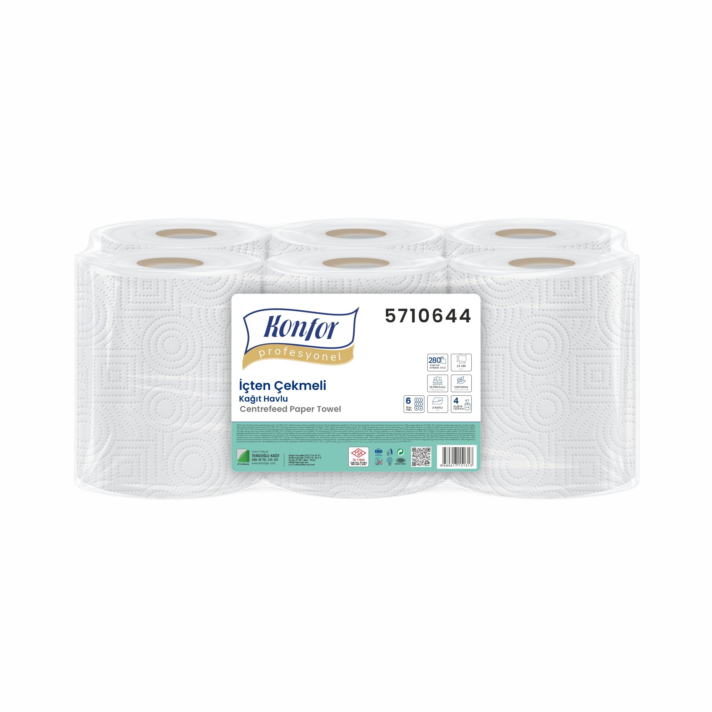 Konfor Professional Papierhandtuch mit Innenzug