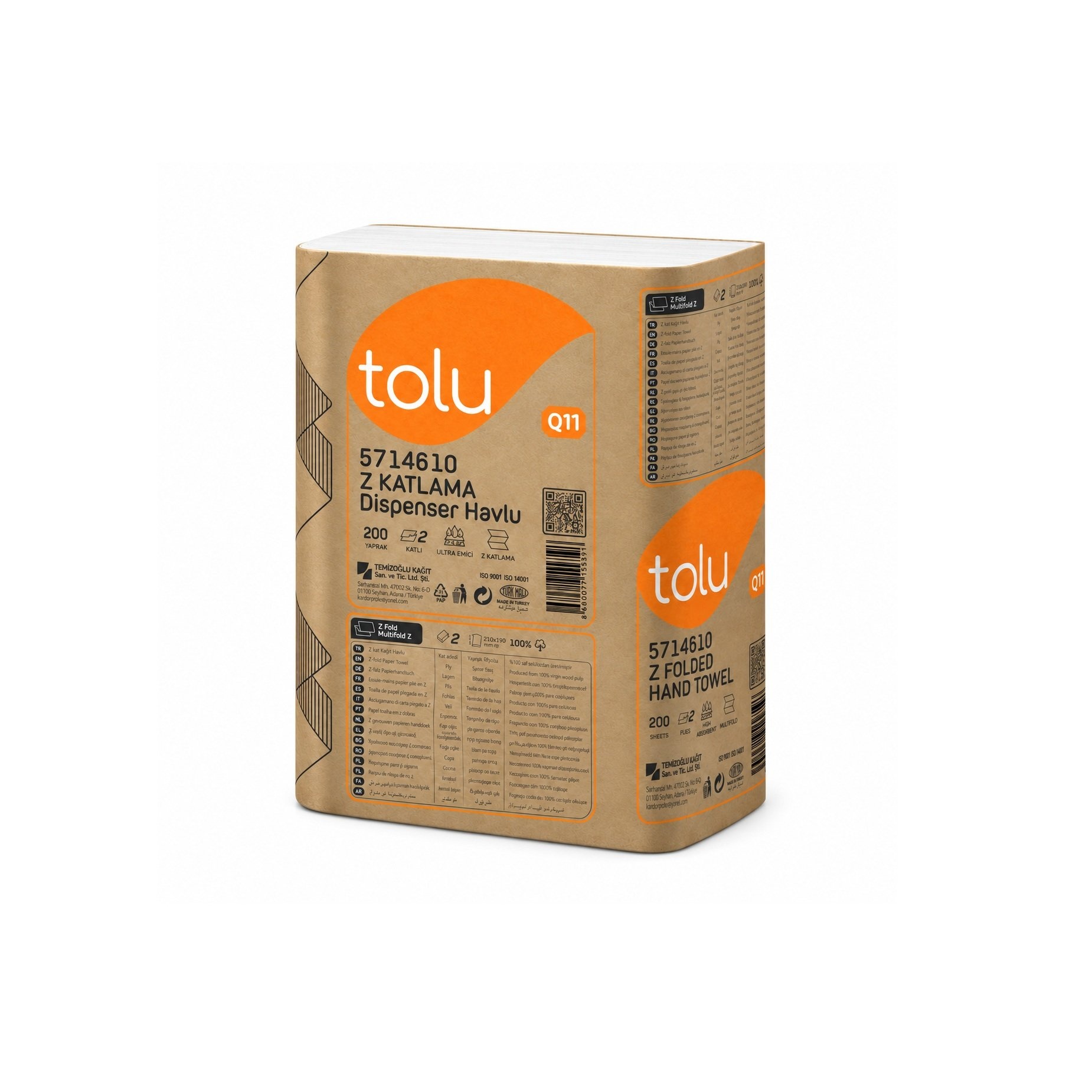 Tolu Z-Falz-Papierhandtuch, 200 Blatt